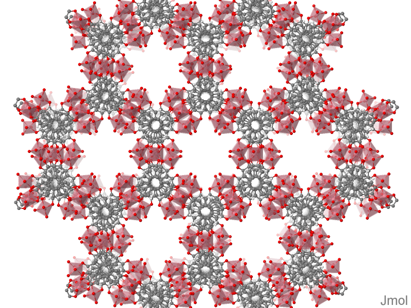 A snapshot of the MOF structure of CAT-1