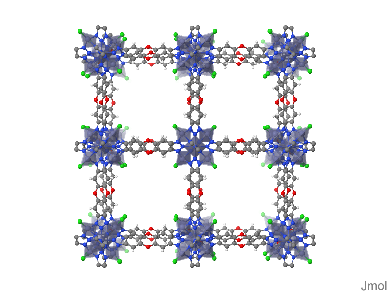 A snapshot of the MOF structure of MFU-4l