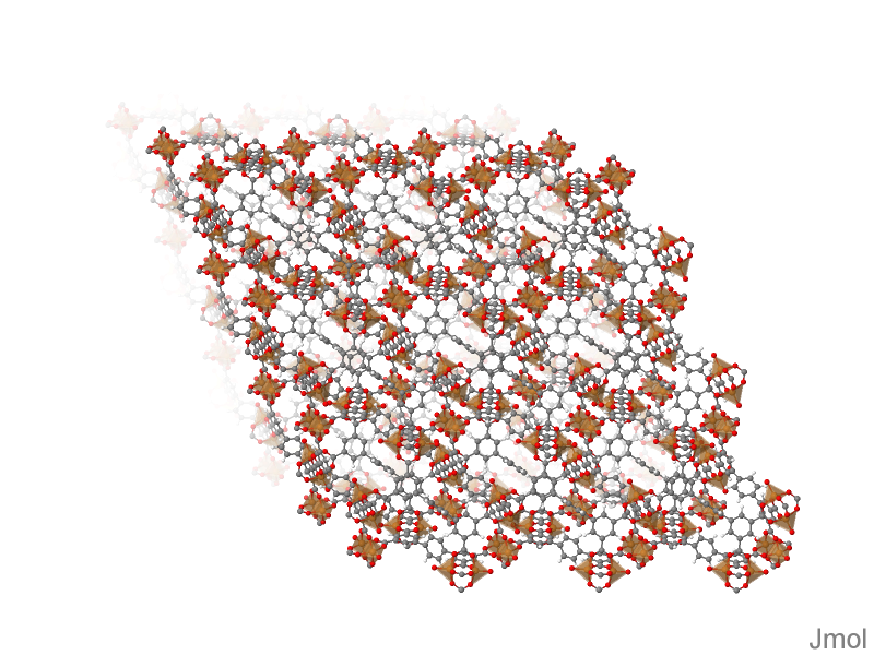 A snapshot of the MOF structure of NOTT-101