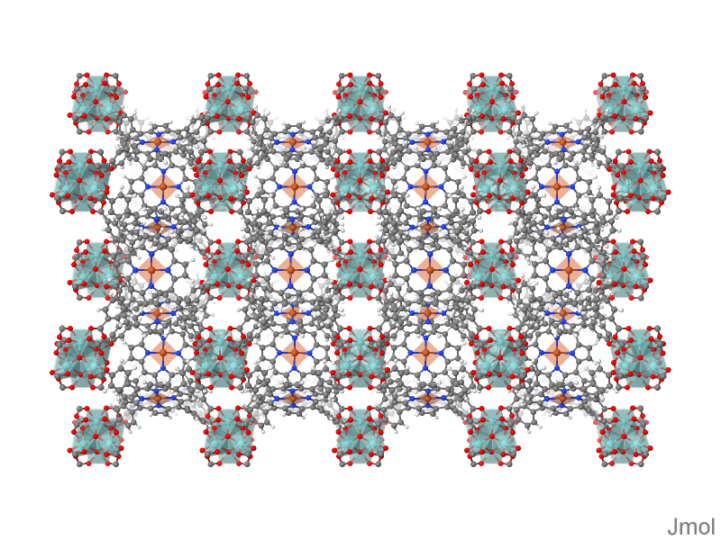 A snapshot of the MOF structure of PCN-223