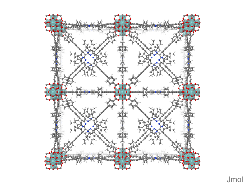 A snapshot of the MOF structure of PCN-229