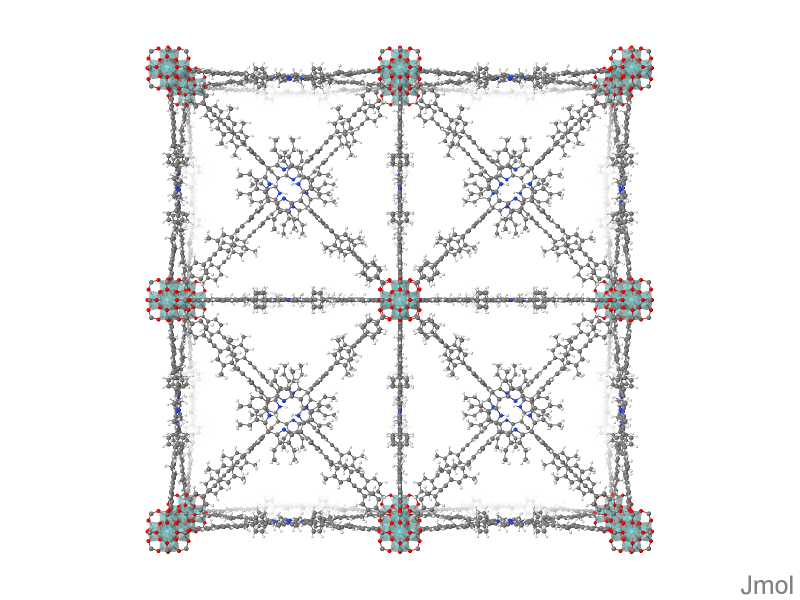 A snapshot of the MOF structure of PCN-230