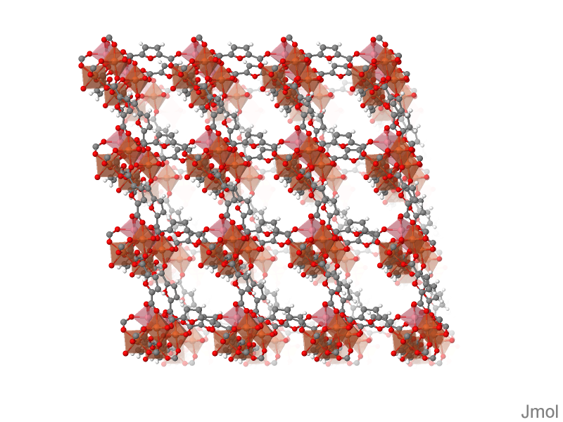 A snapshot of the MOF structure of PCN-233
