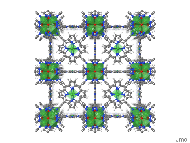 A snapshot of the MOF structure of PCN-601