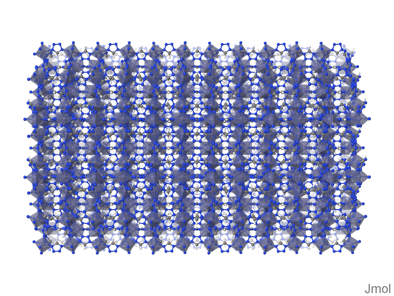 A snapshot of the MOF structure of kag-MOF-1